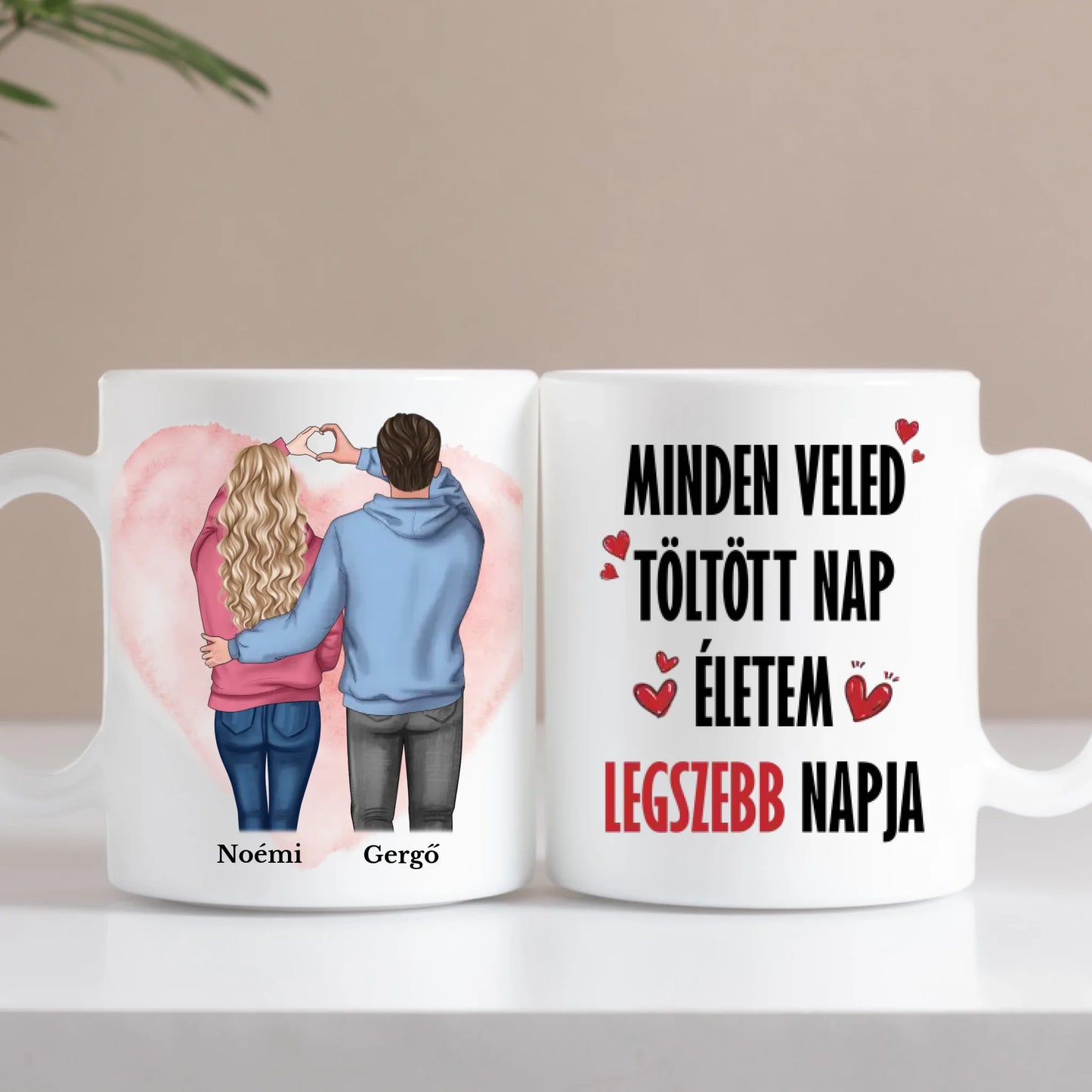 Egyedi Valentin-napi bögre pároknak