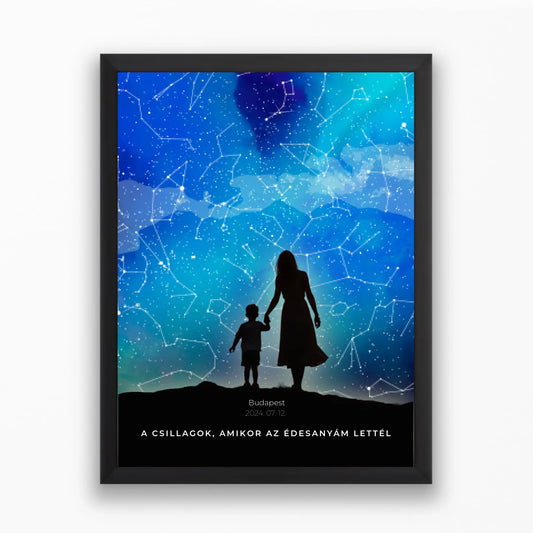 Csillagtérkép anyukáknak gyönyörű égbolttal