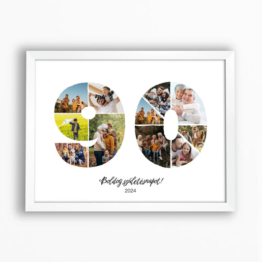 Születésnapi falikép egyedi fotókkal 90-99 év