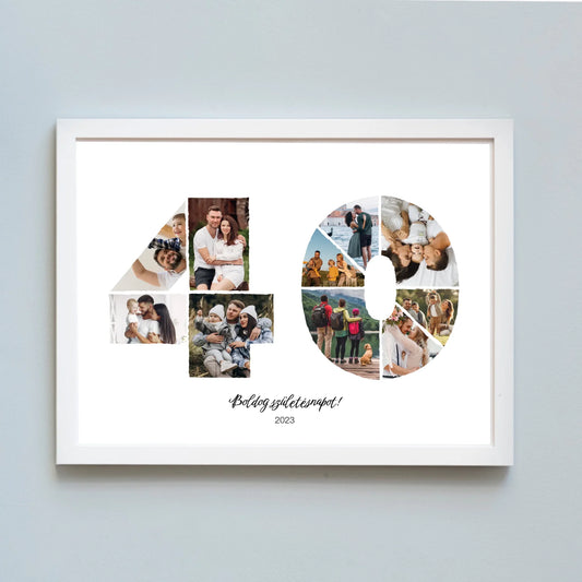 Születésnapi falikép egyedi fotókkal 40-49 év