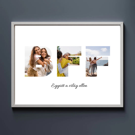 BFF falikép legjobb barátoknak egyedi fotókkal