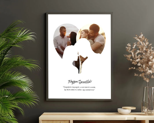 Szerelmes falikép egyedi fotókkal