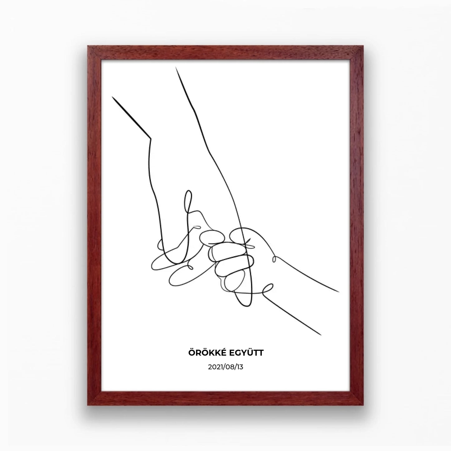 Vonalrajz szülőknek választható minimalista rajzzal