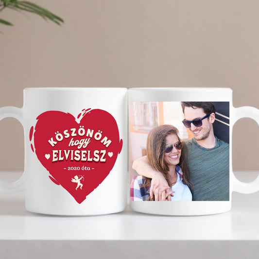 Köszönöm, hogy elviselsz szerelmes bögre