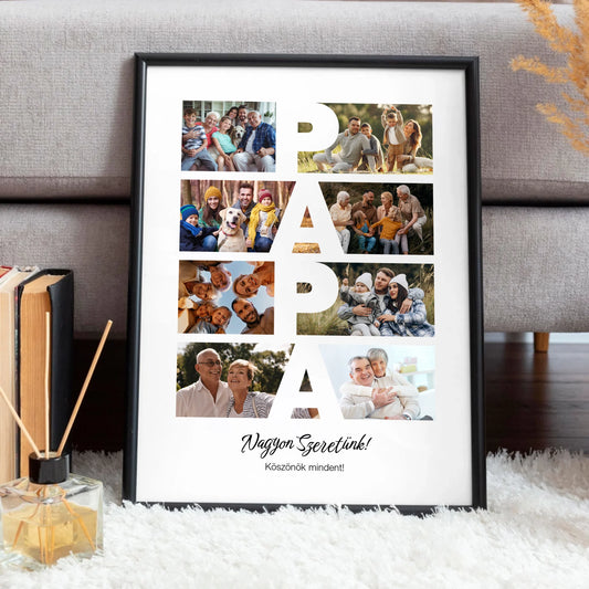 PAPA falikép apák napjára 8 egyedi fotóval