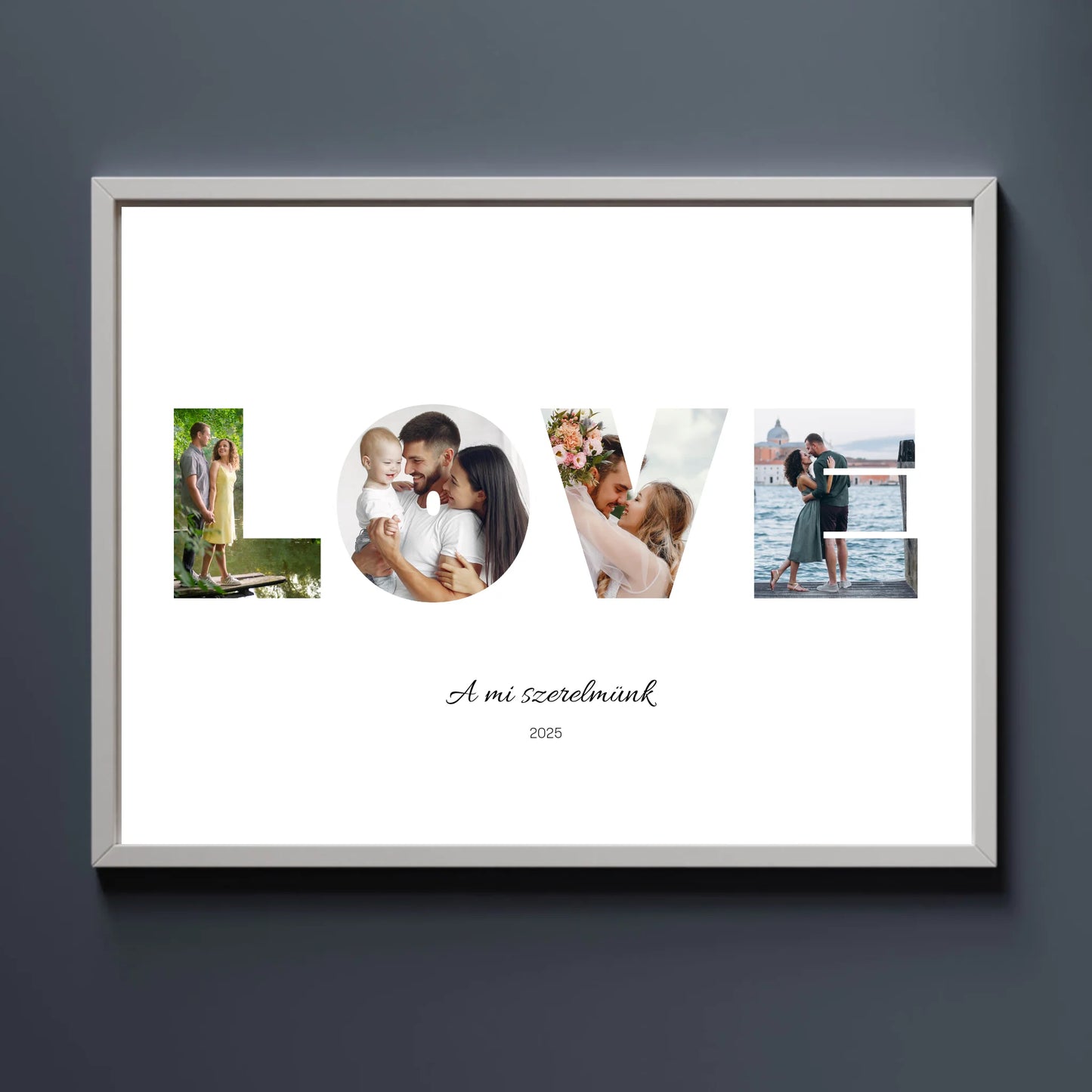 LOVE szerelmes falikép egyedi fotókkal