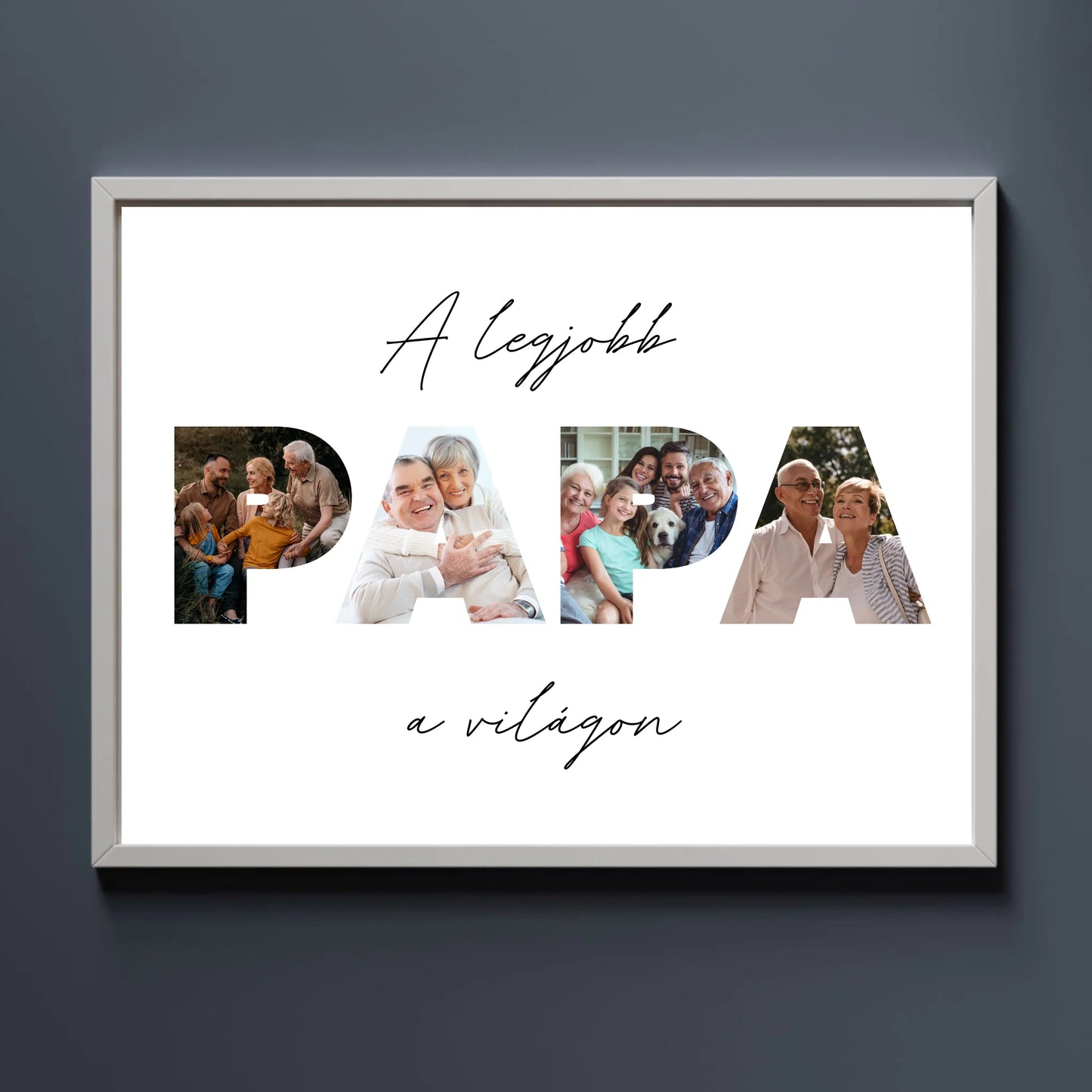 'PAPA' falikép egyedi fotókkal