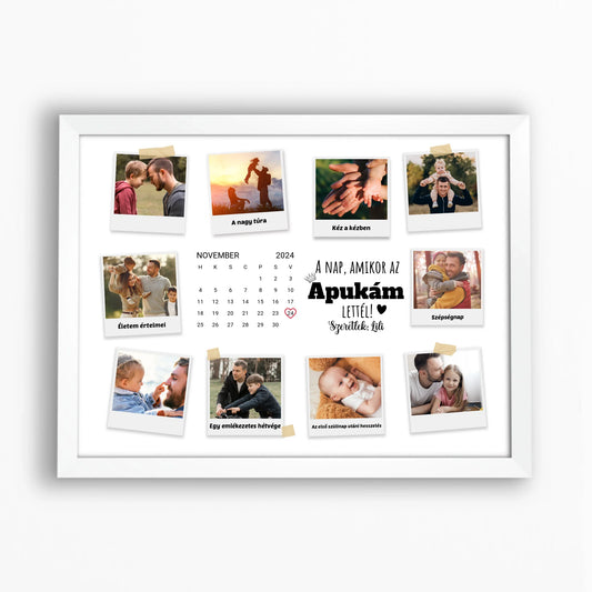 A nap amikor az apukám lettél - egyedi fotós apák napi falikép