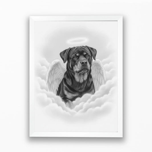 Angyal ceruzarajz saját kisállatról - azonnali előnézet