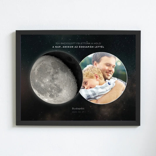 Egyedi Holdfázis falikép saját fotóval