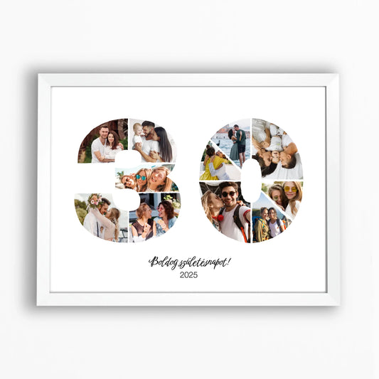Születésnapi falikép egyedi fotókkal 30-39 év