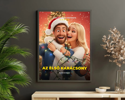 🎄Karácsonyi családi filmplakát saját fotóból azonnal előnézettel