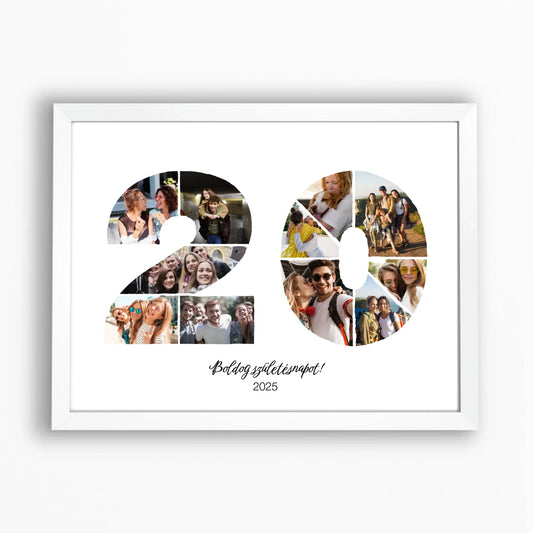 Születésnapi falikép egyedi fotókkal 20-29 év