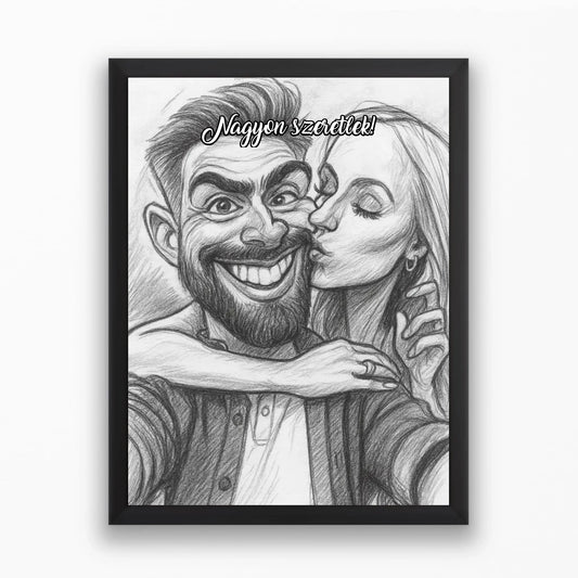 Karikatúra varázs falikép saját fotóból azonnali előnézettel