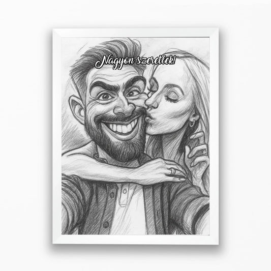 Karikatúra varázs falikép saját fotóból azonnali előnézettel