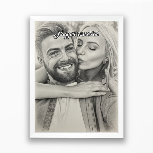 Saját fotóból gyönyörű ceruzarajz - azonnal