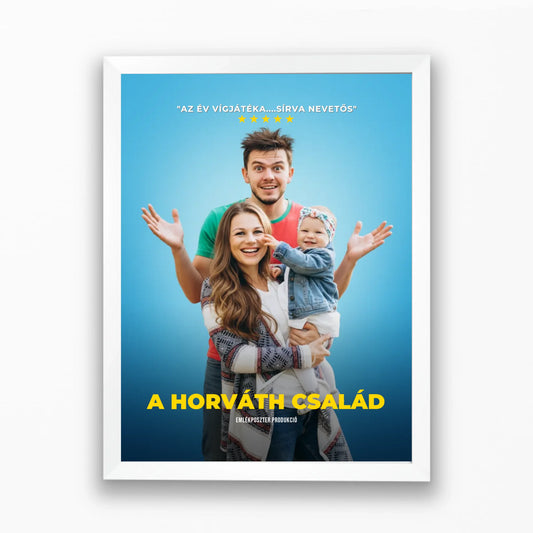 Egyedi családi filmplakát saját fotóból - azonnali előnézettel