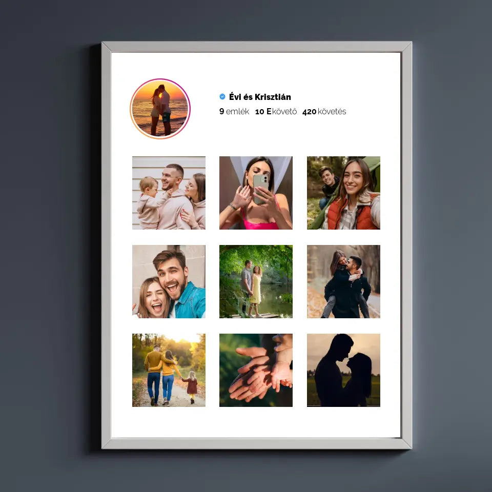 Instagram falikép saját fotókkal