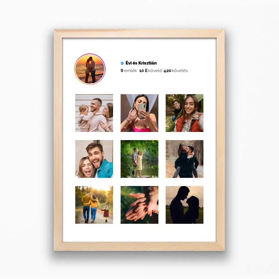 Instagram falikép saját fotókkal