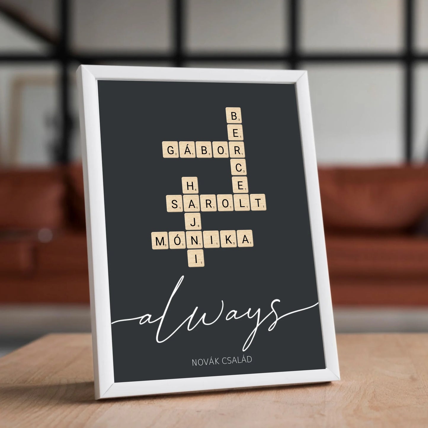 Scrabble családi szókirakós falikép