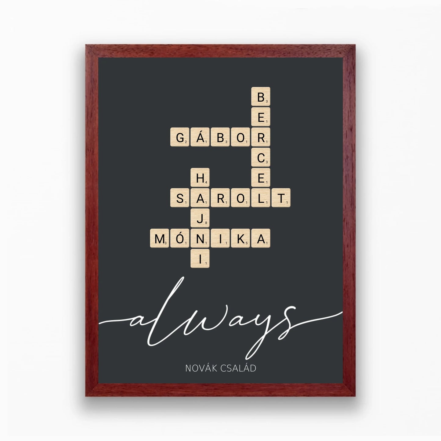Scrabble családi szókirakós falikép