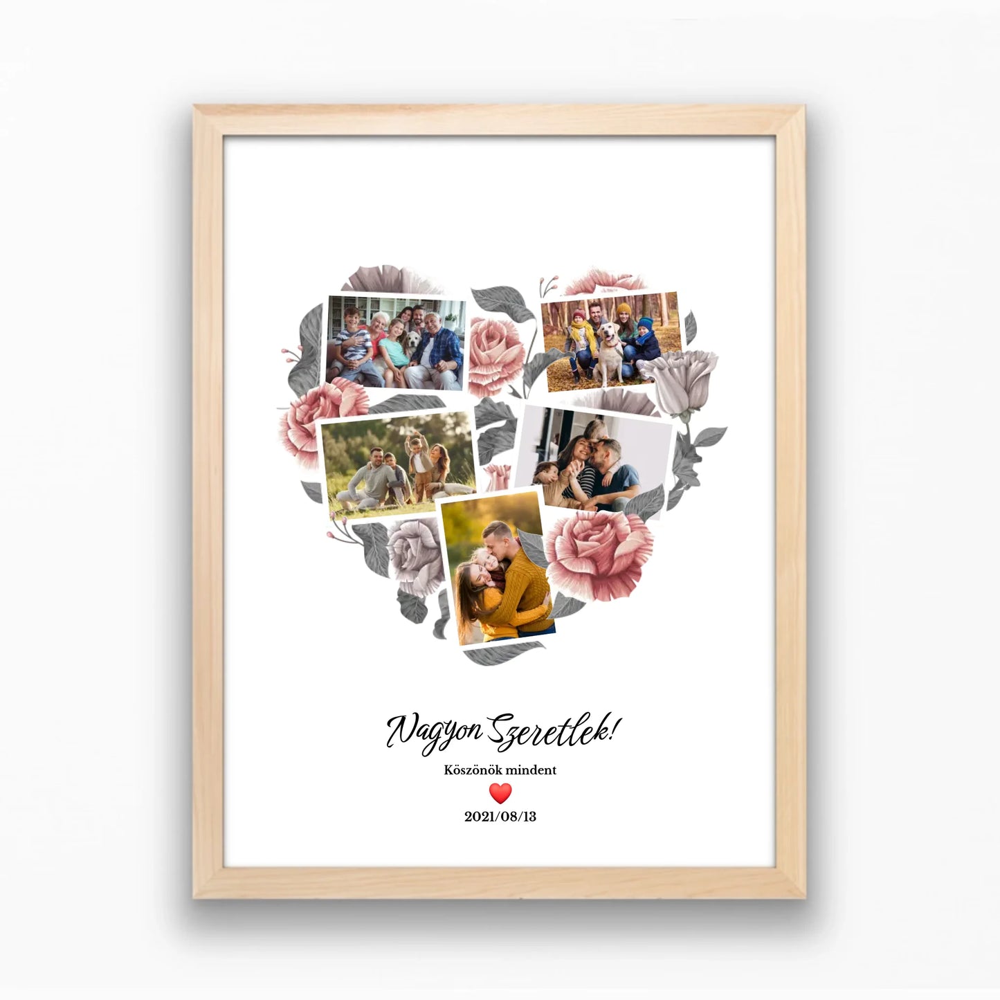 Virágos falikép saját fotókkal