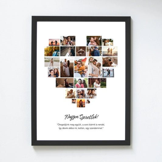 Szív alakú falikép 25 fotóval