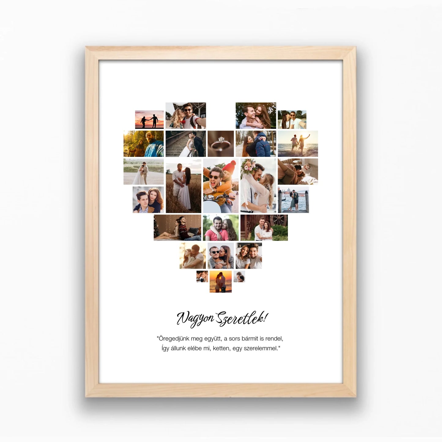 Szív alakú falikép 25 fotóval