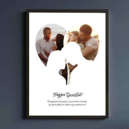 Szerelmes falikép egyedi fotókkal