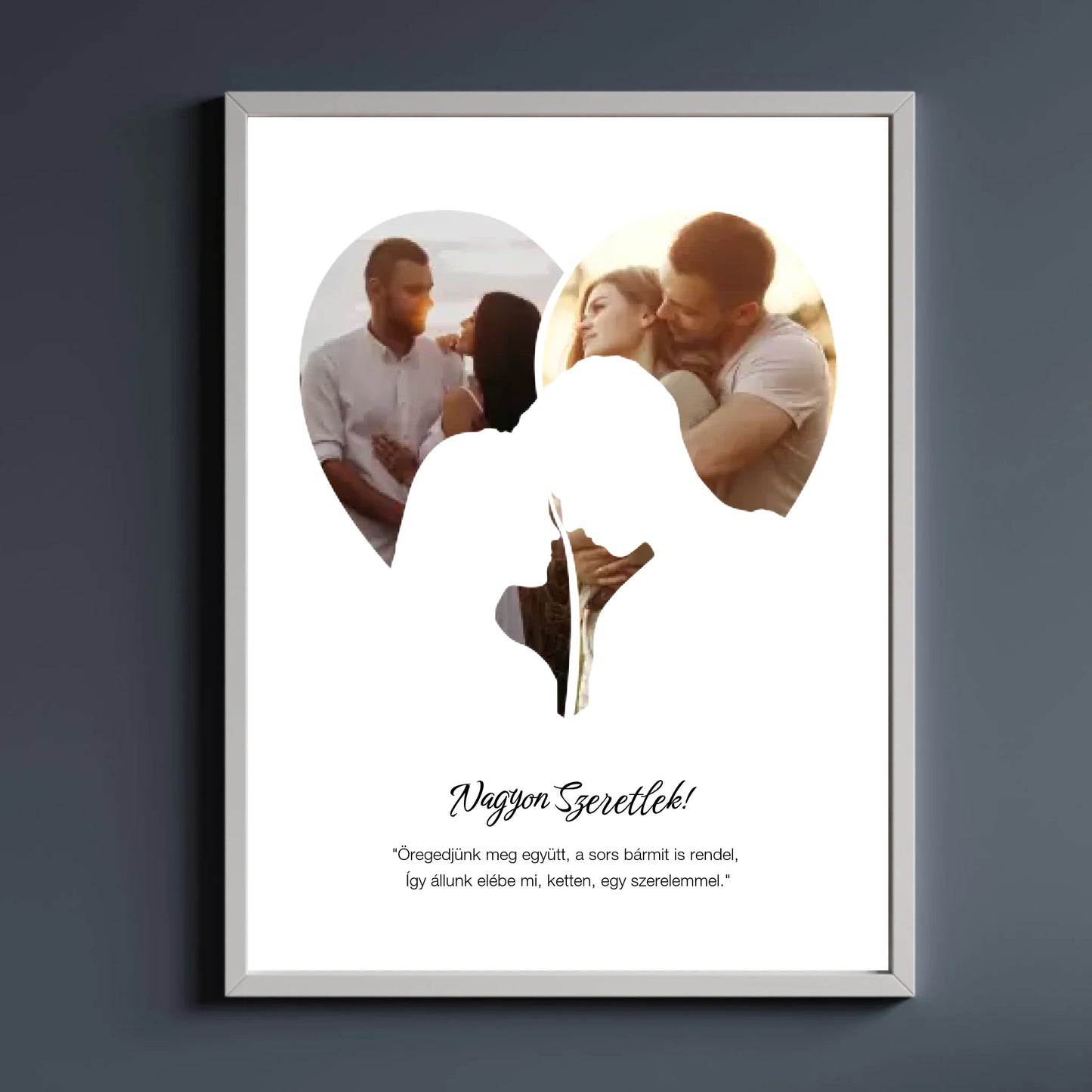 Szerelmes falikép egyedi fotókkal