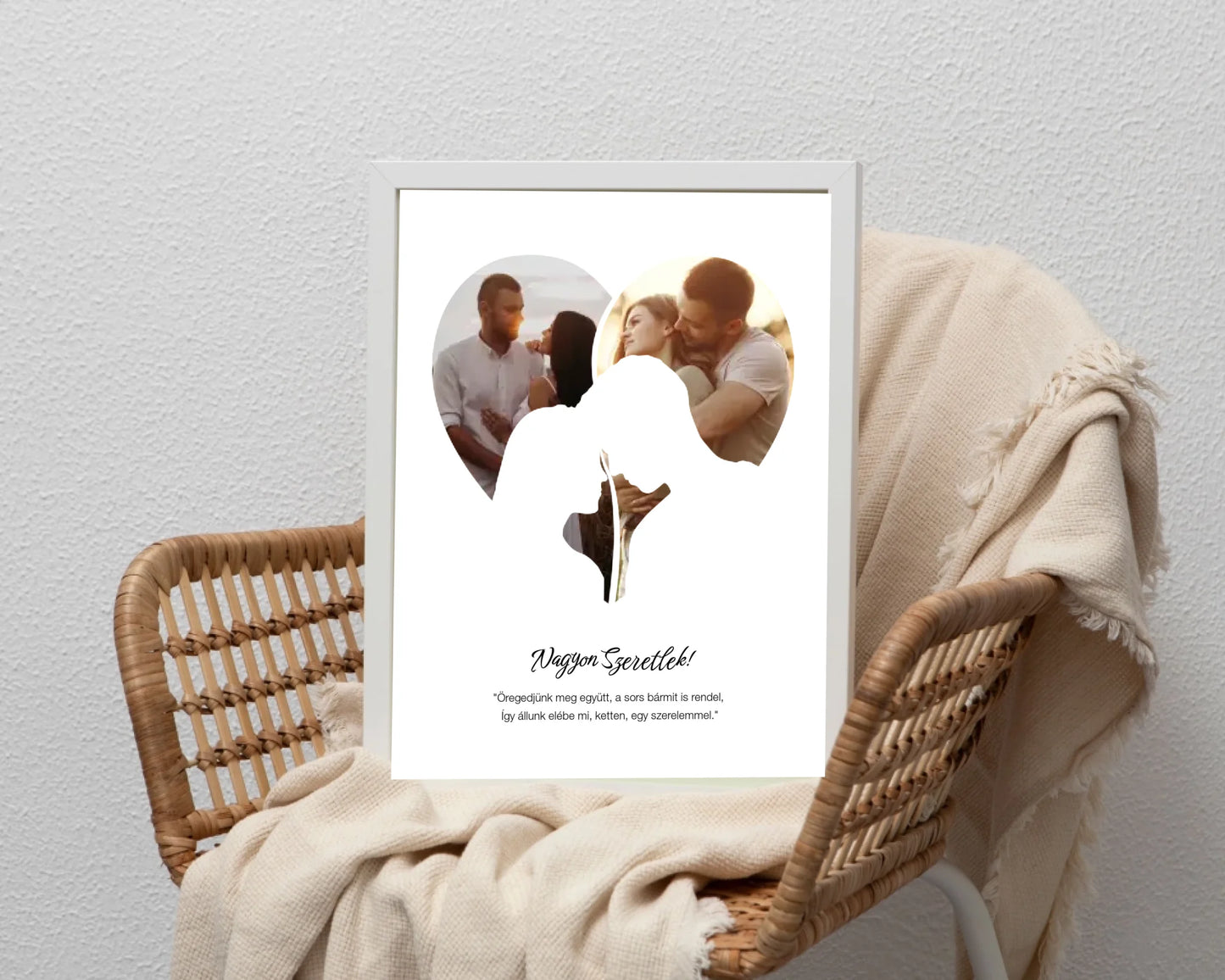 Szerelmes falikép egyedi fotókkal