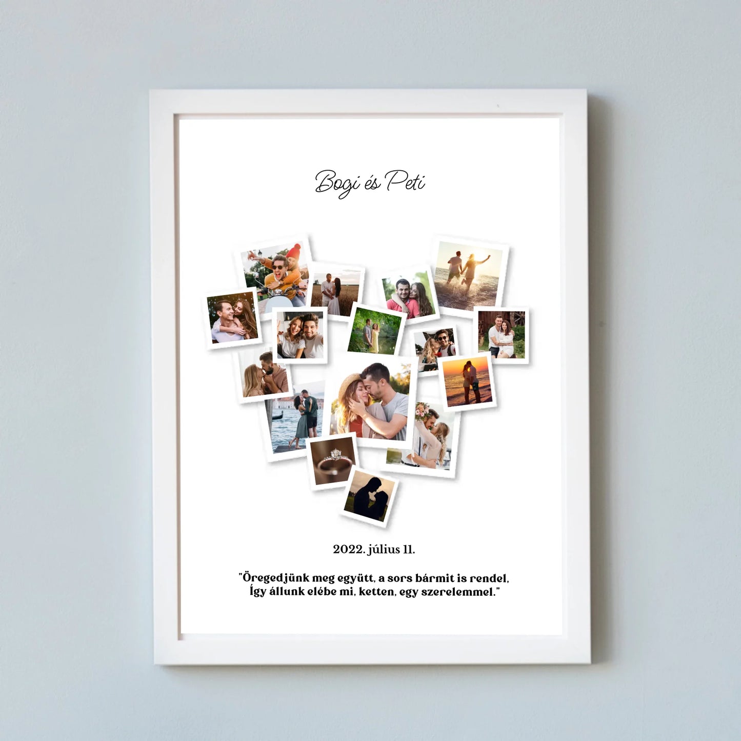 Polaroid falikép saját fotókból