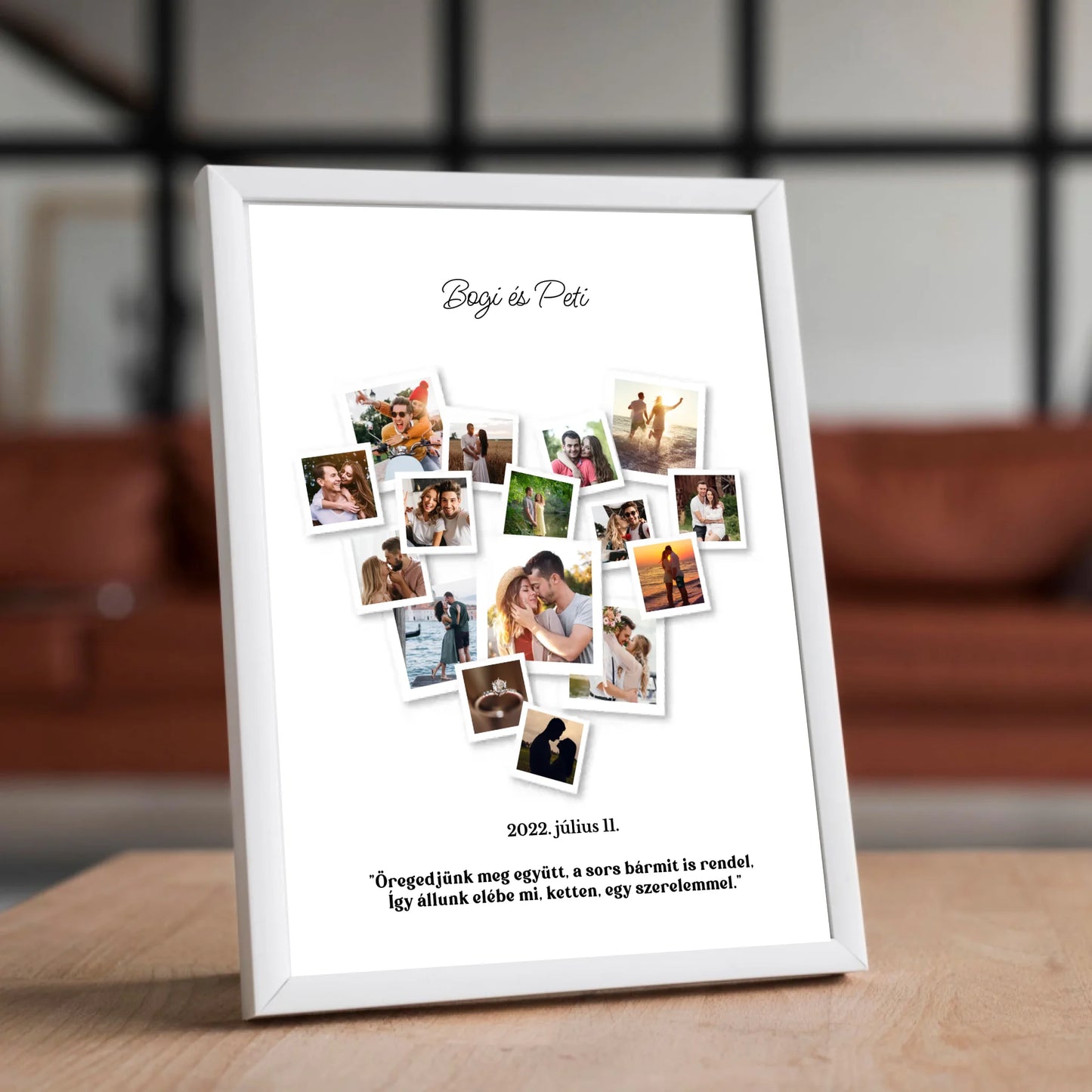 Polaroid falikép saját fotókból