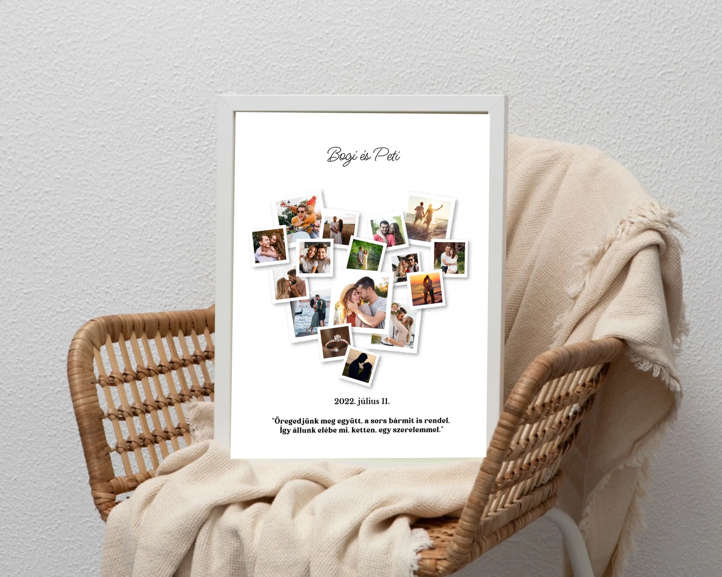 Polaroid falikép saját fotókból