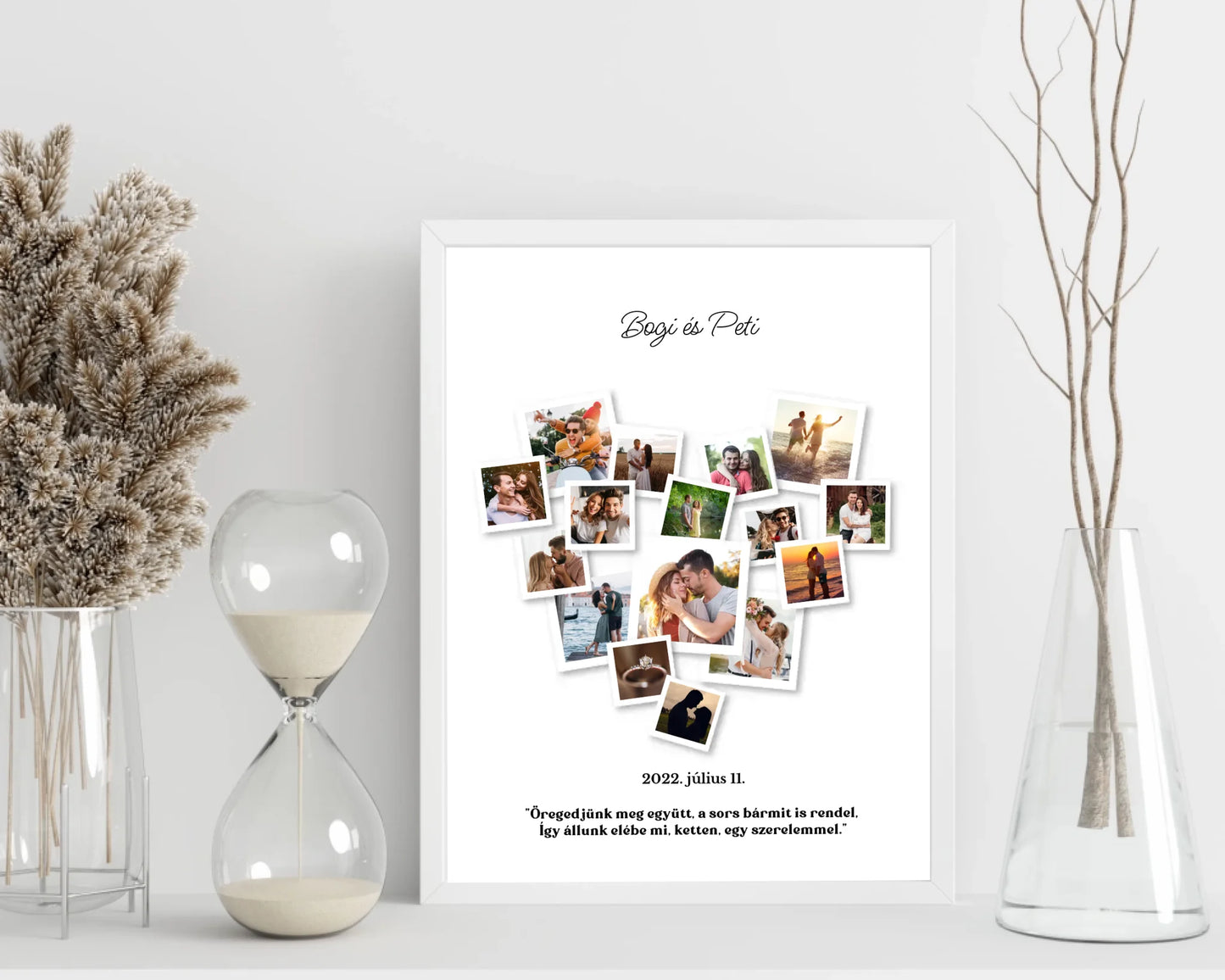 Polaroid falikép saját fotókból