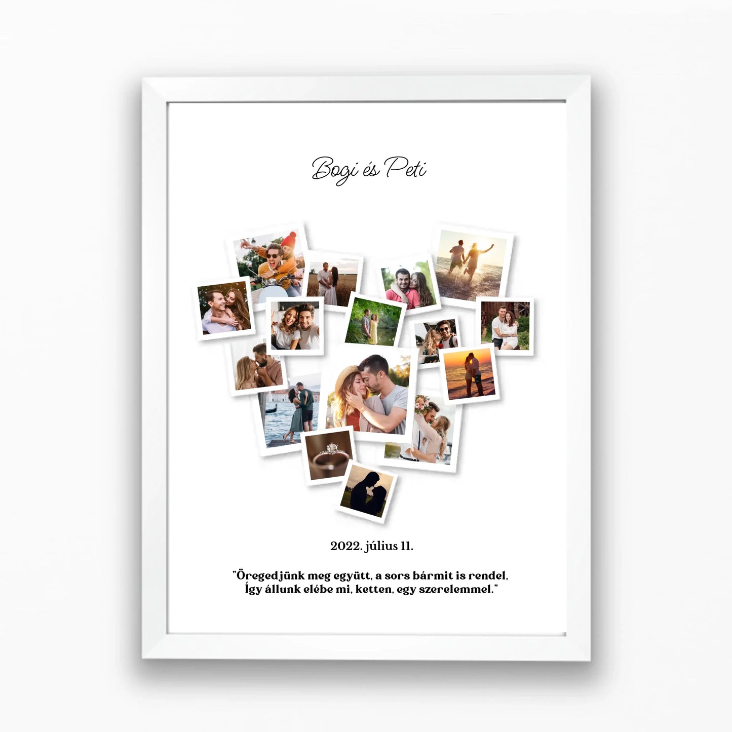 Polaroid falikép saját fotókból