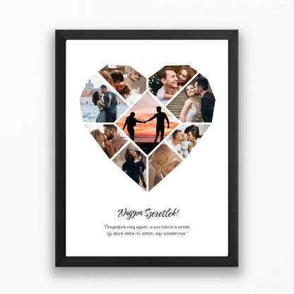 Gyémánt szív poszter saját fotókkal