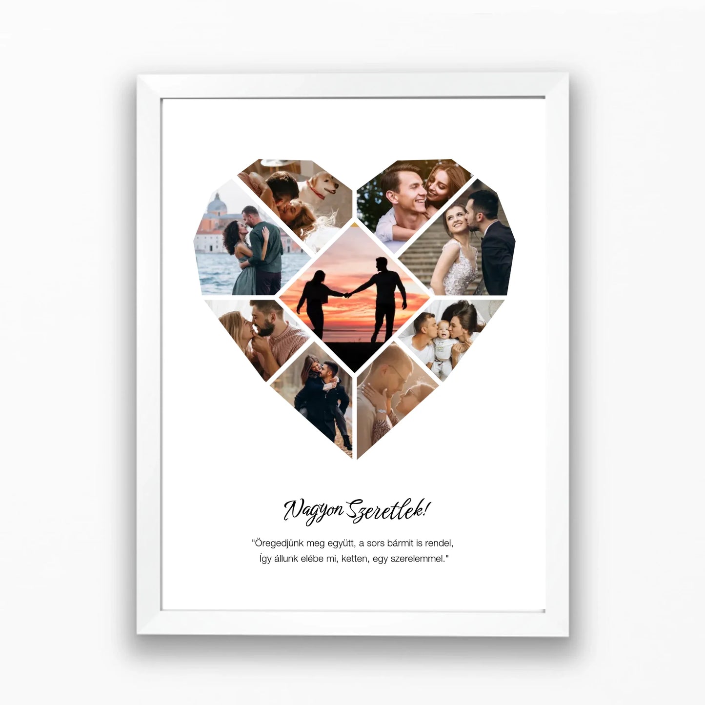 Gyémánt szív poszter saját fotókkal