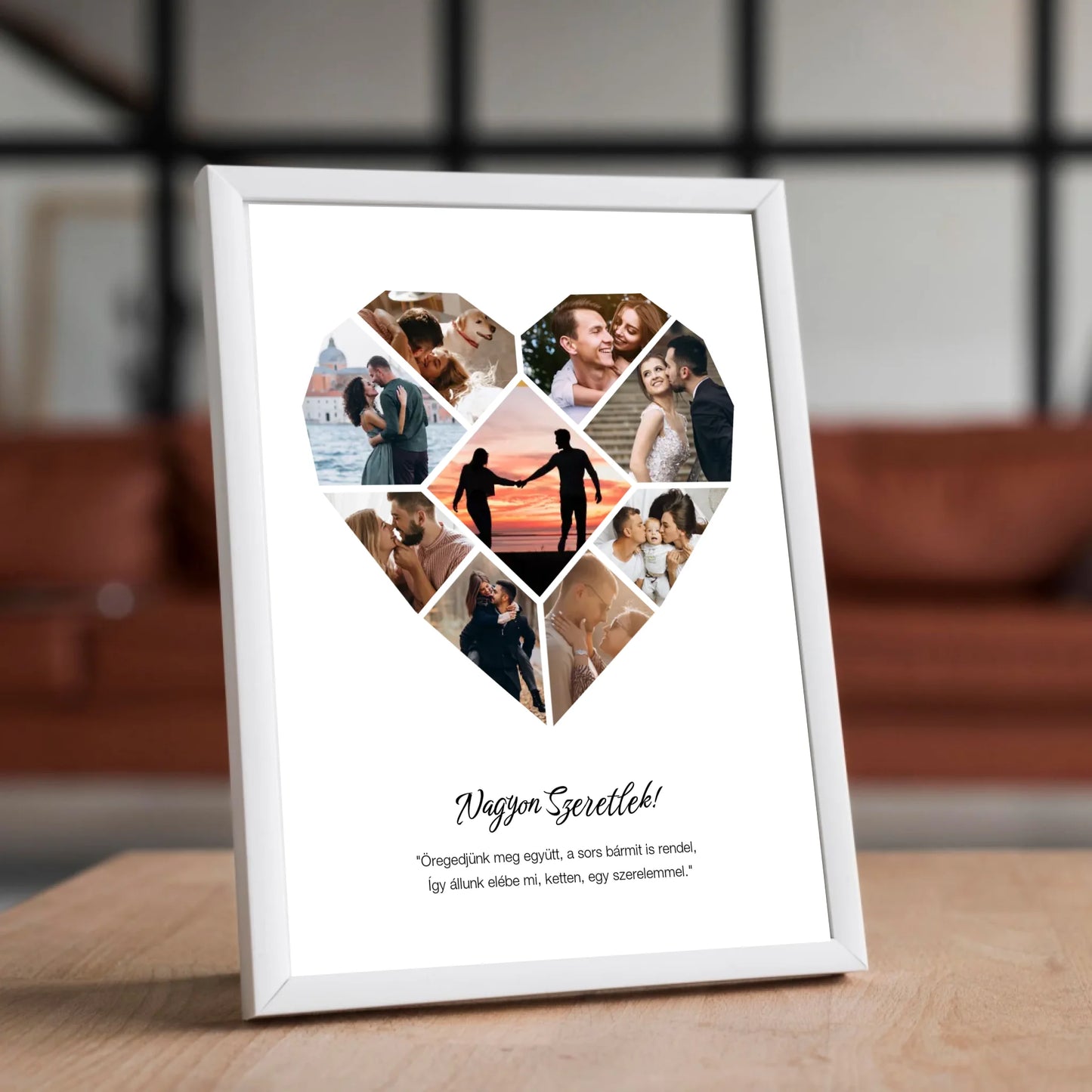 Gyémánt szív poszter saját fotókkal