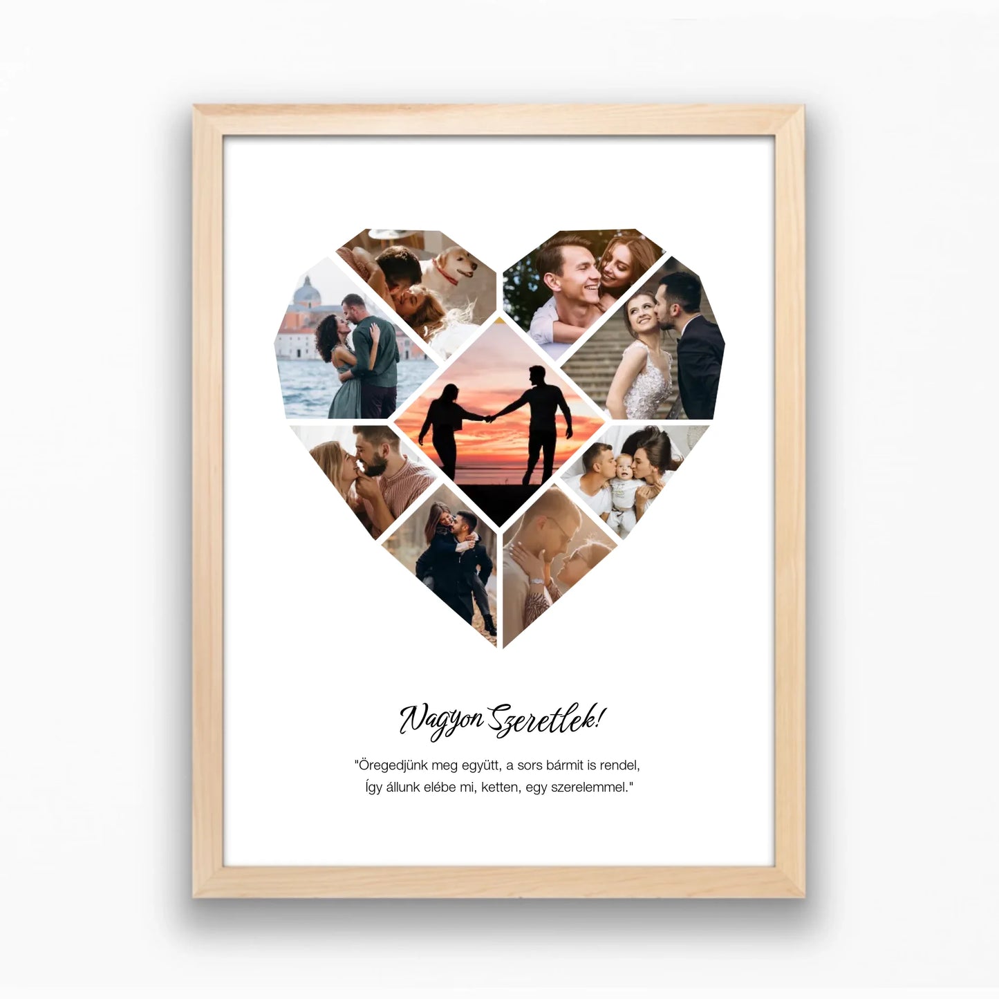Gyémánt szív poszter saját fotókkal