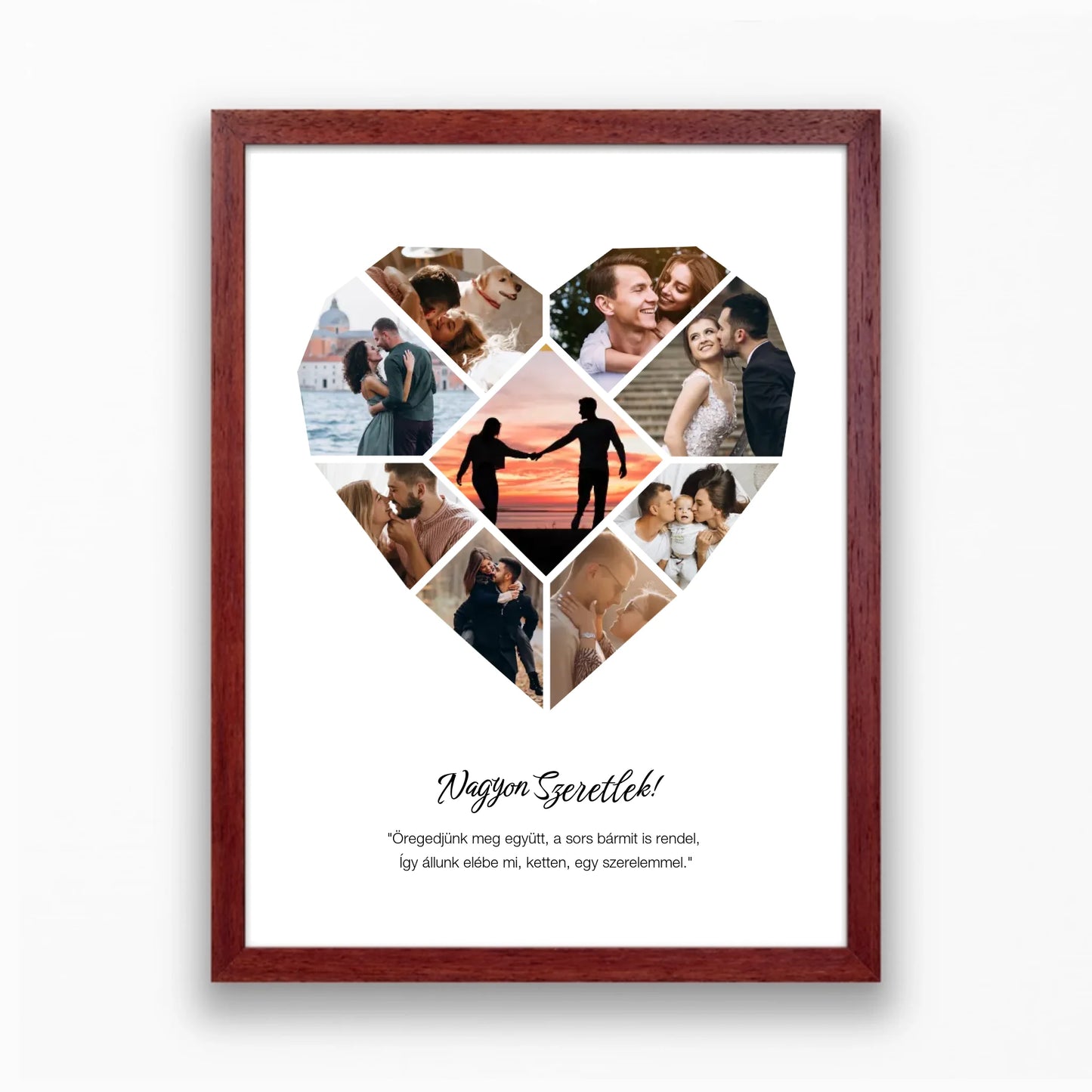 Gyémánt szív poszter saját fotókkal