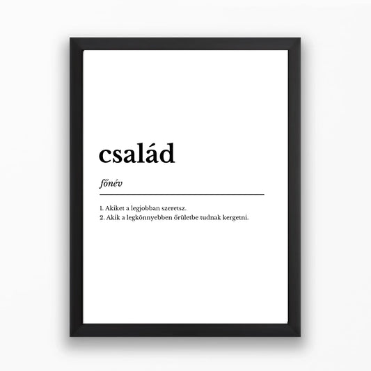 Testreszabható definíció falikép