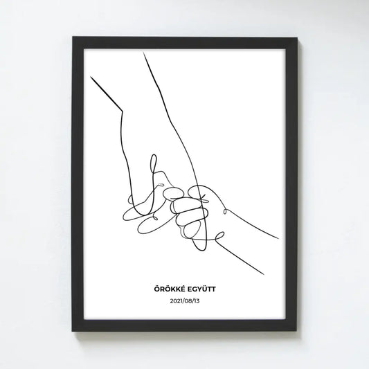 Vonalrajz szülőknek választható minimalista rajzzal