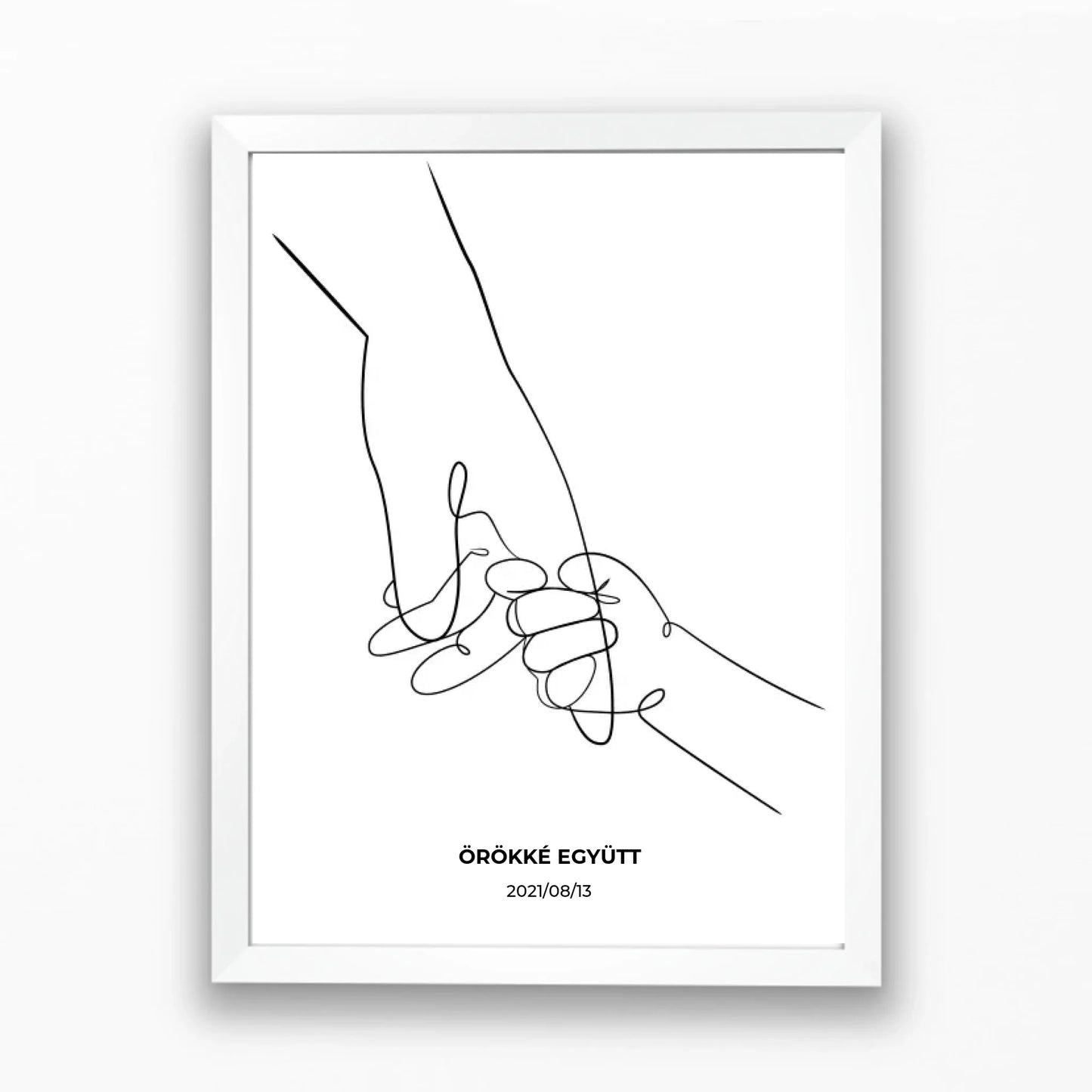 Vonalrajz szülőknek választható minimalista rajzzal