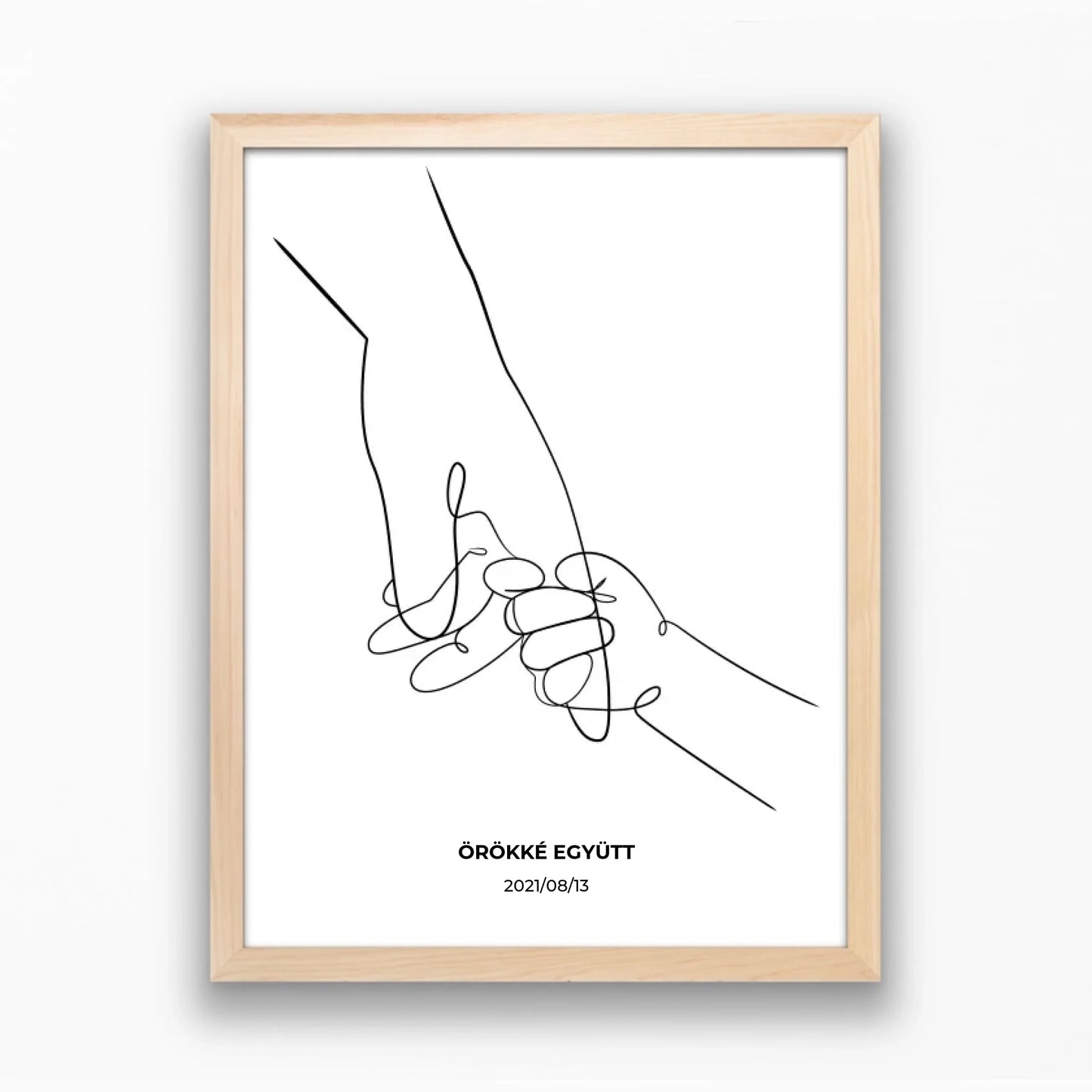 Vonalrajz szülőknek választható minimalista rajzzal