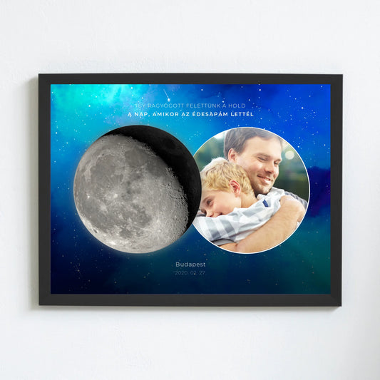 Egyedi Holdfázis falikép saját fotóval