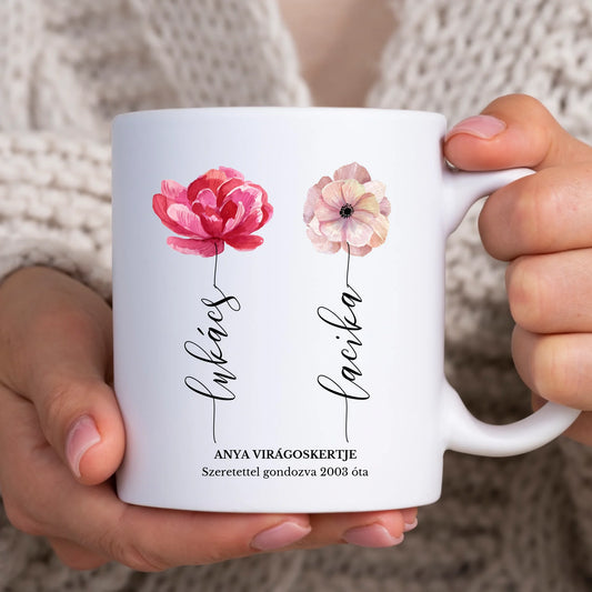 Anya Virágoskertje anyák napi bögre