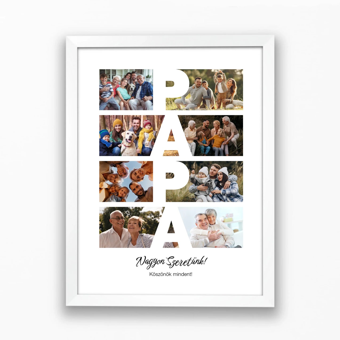 PAPA falikép apák napjára 8 egyedi fotóval