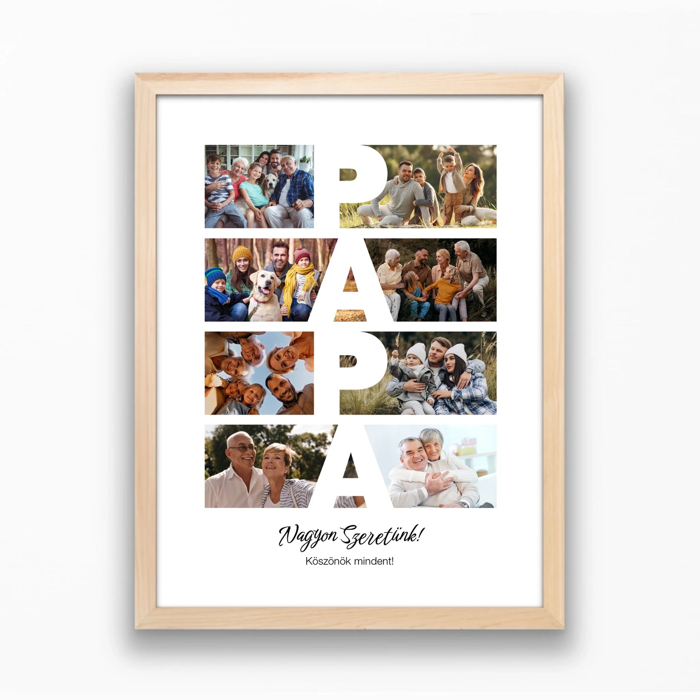 PAPA falikép apák napjára 8 egyedi fotóval