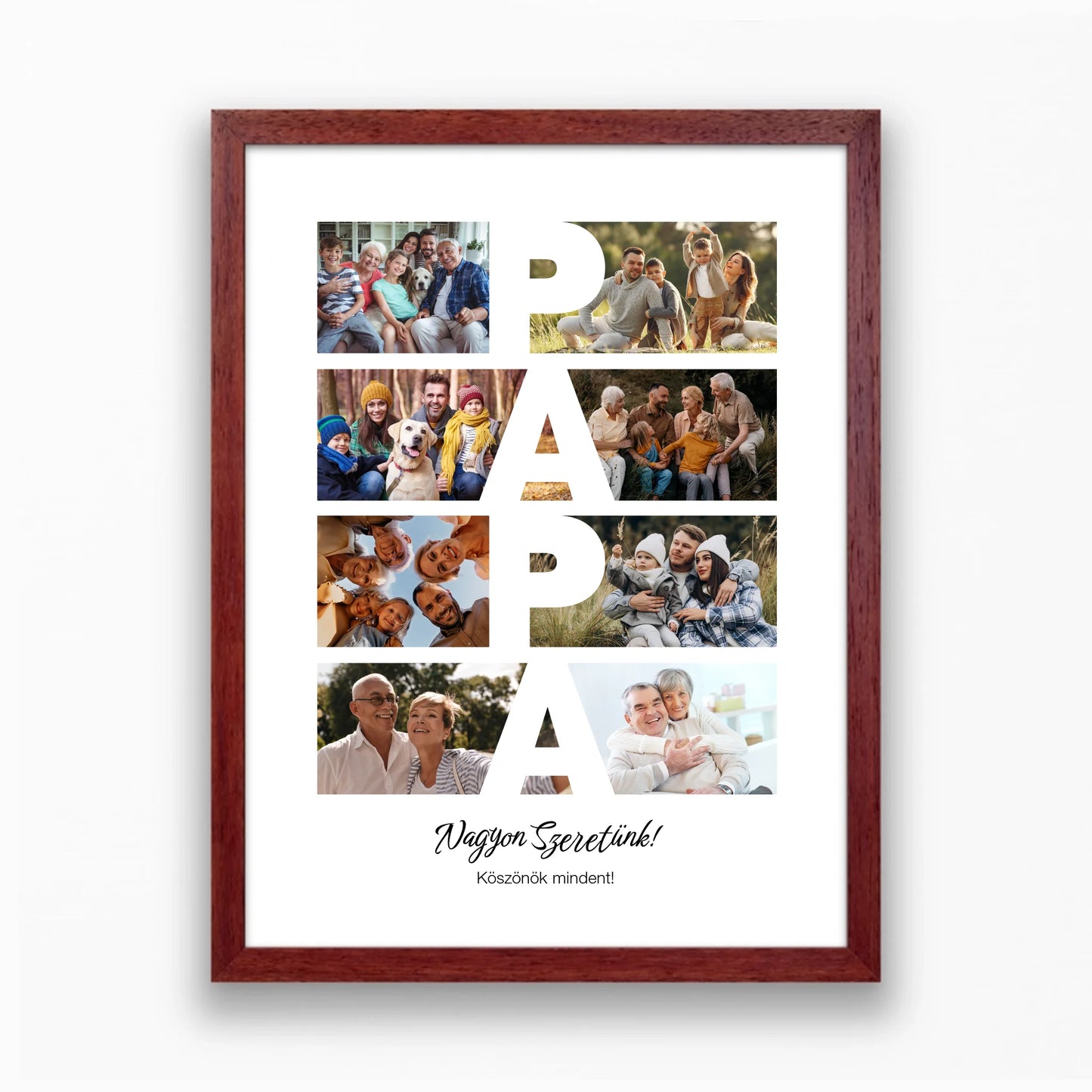 PAPA falikép apák napjára 8 egyedi fotóval